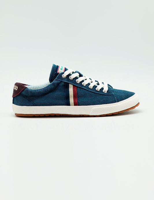 Low Top Washed Canvas Azul