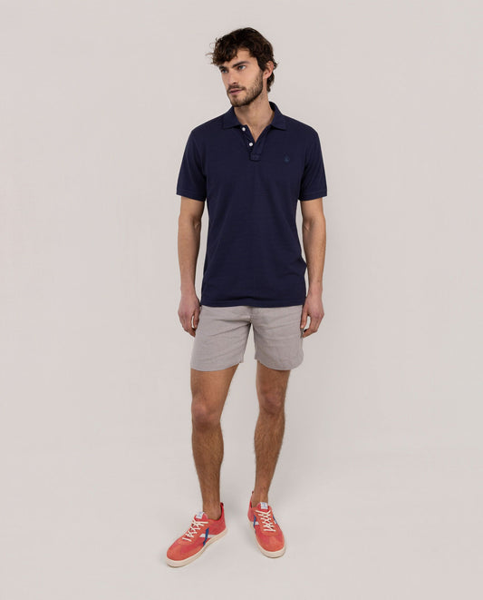 Bermuda Cordones Lino Gris