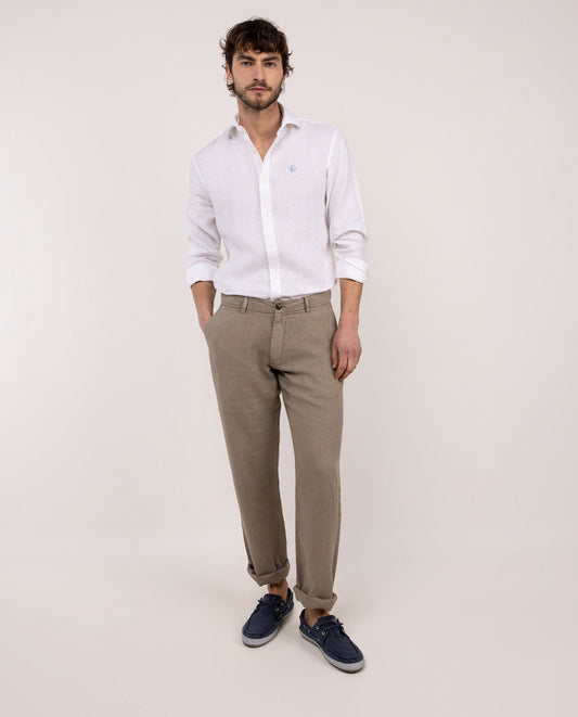 Pantalón Lino Topo