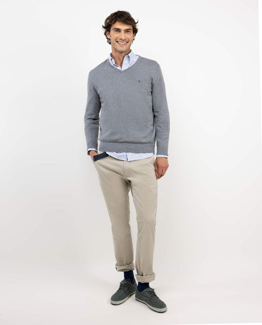 Pantalón Chino Beige Slim Fit