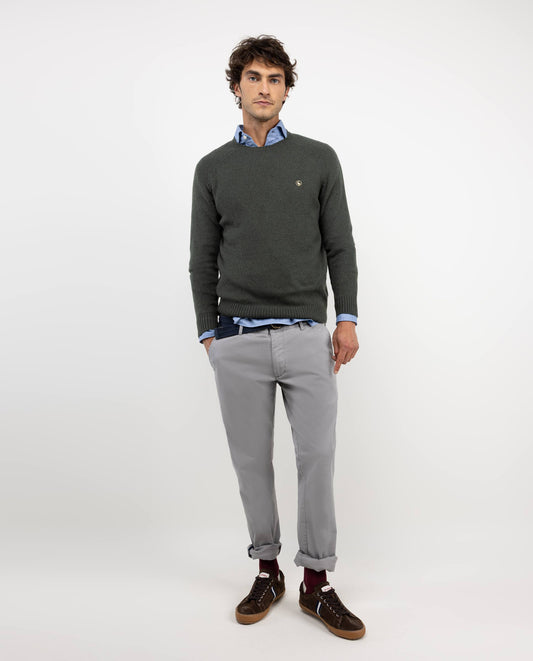 Pantalón Chino Gris Slim Fit
