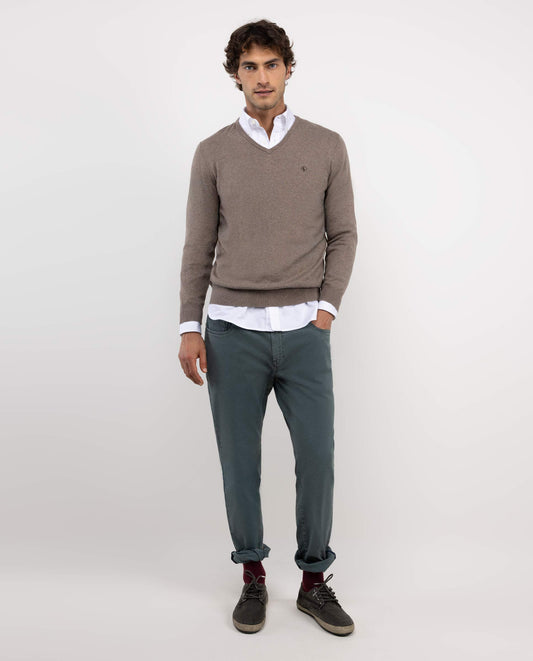 Pantalón 5 Bolsillos Azul Slim Fit