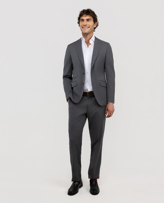 Americana Coordinada Liso Lavable Gris