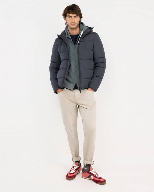 Abrigo Corto Acolchado Gris