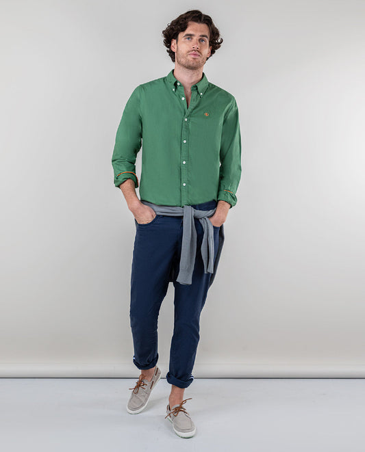 Camisa Garment Dyed Verde
