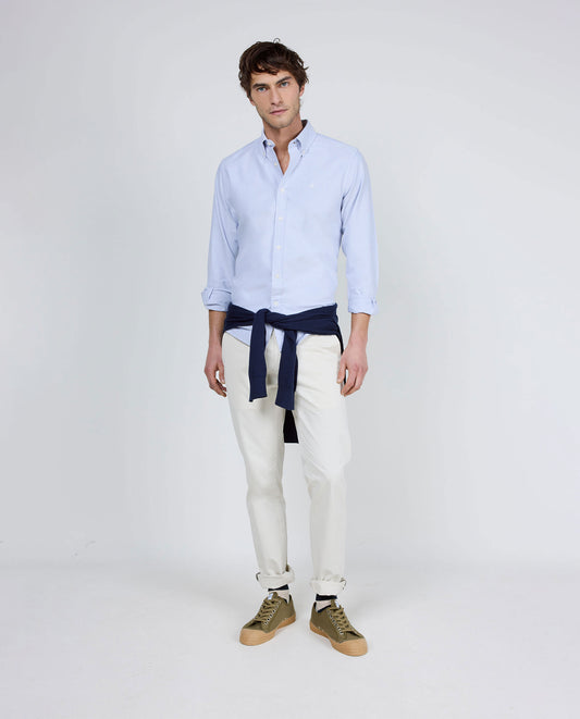 Camisa Oxford Liso Marino
