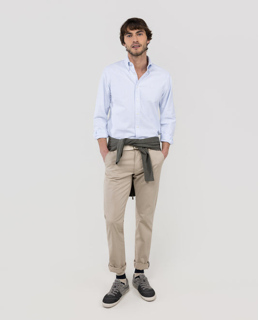Camisa Oxford Yale Celeste