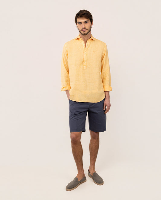 Camisa Polera Lino Naranja