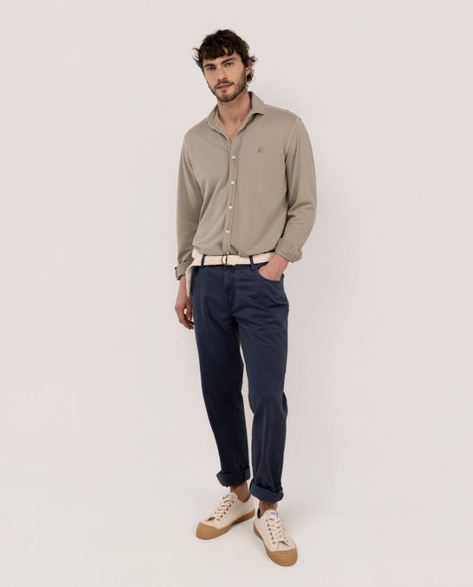 Camisa Piqué Beige