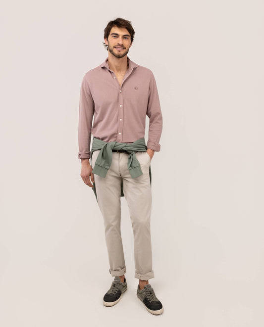 Camisa Piqué Rosa