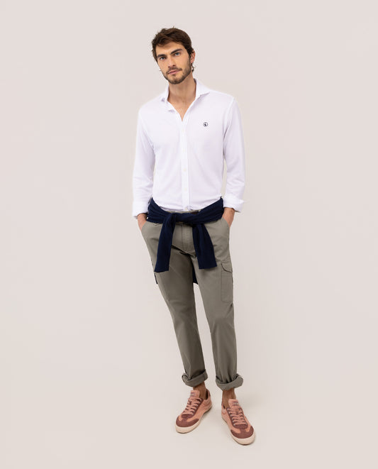Camisa Piqué Blanco
