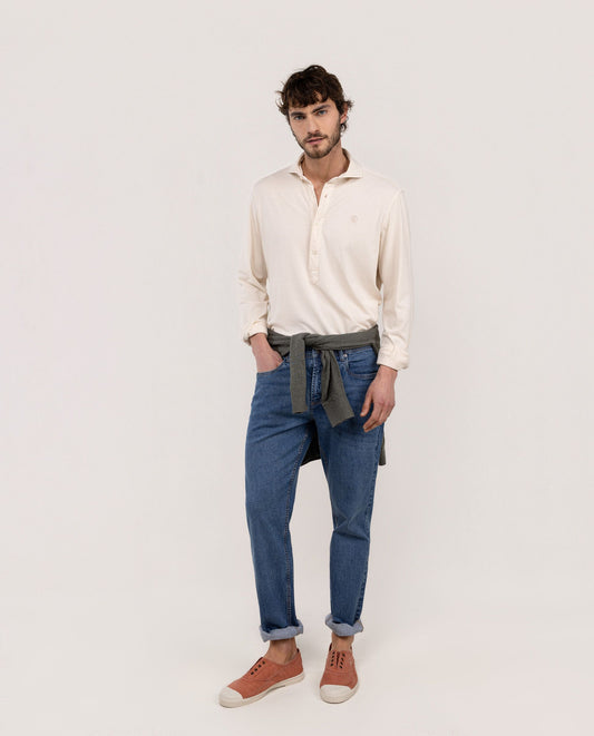 Camisa Polera Single Jersey Beige