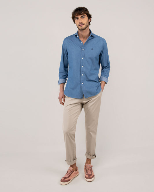 Camisa Denim Marino