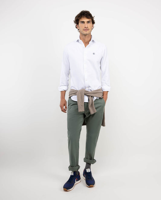 Camisa Estructura Algodón Blanco