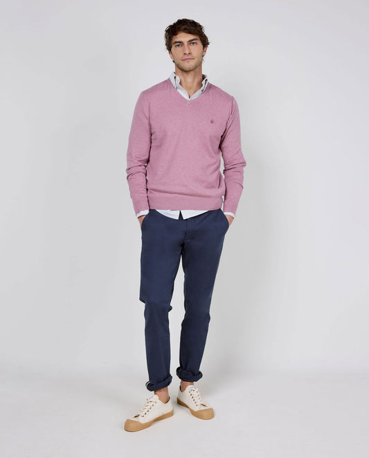 Jersey Cuello Pico Rosa