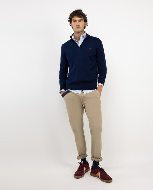 Jersey Cuello Camionero Marino