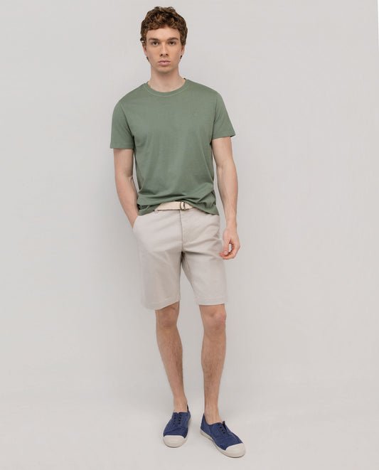 Camiseta Básica Garment Dyed Verde