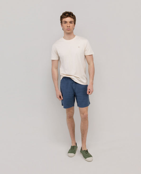 Camiseta Básica Garment Dyed Crudo