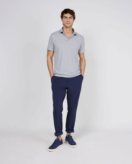 Polo Manga Corta Sepiia Blanco Gris