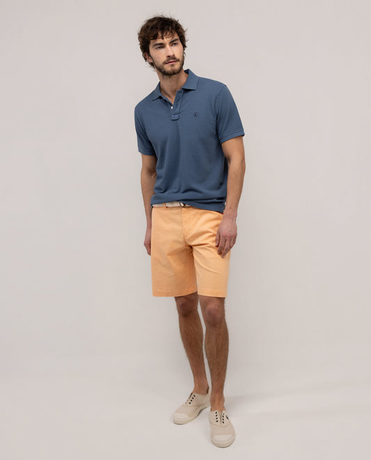 Polo Piqué Garment Dyed Petróleo