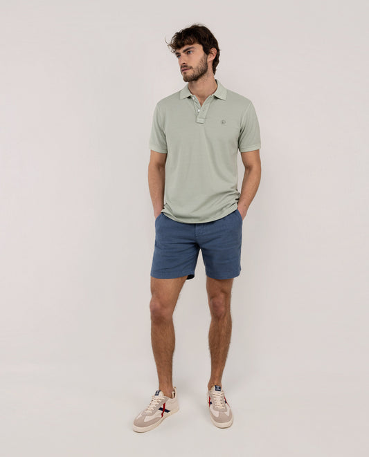 Polo Piqué Garment Dyed Verde Claro