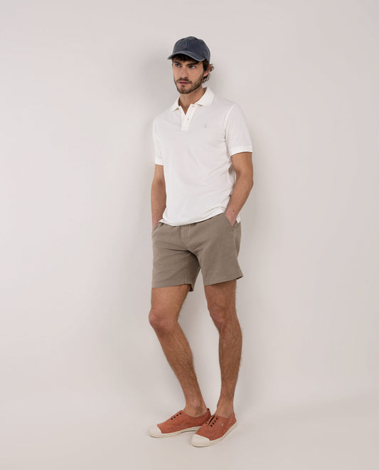 Polo Piqué Garment Dyed Blanco