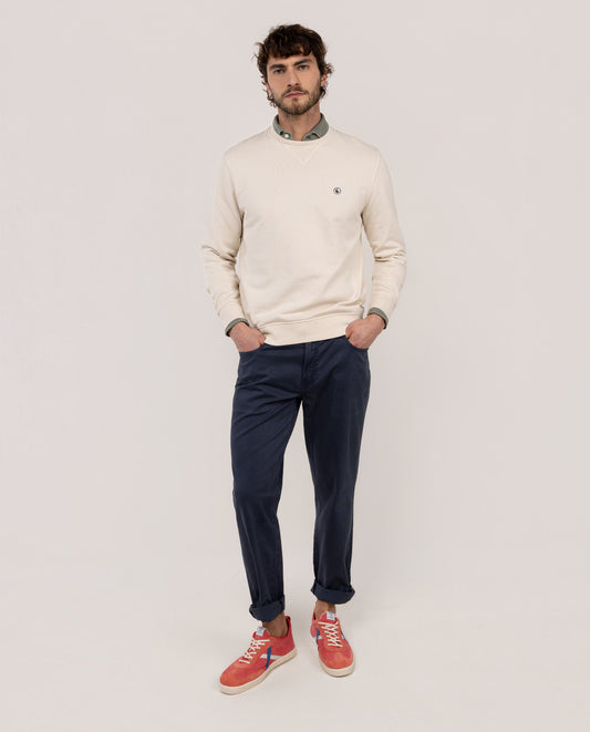 Sudadera Cuello Caja Crudo