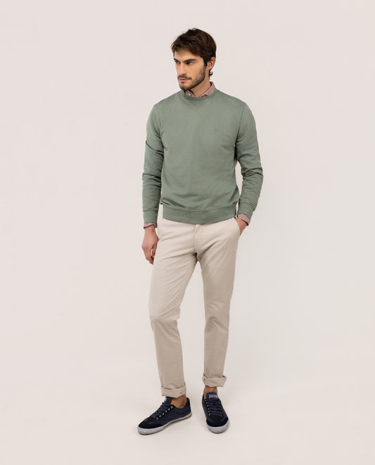 Sudadera Cuello Caja Verde