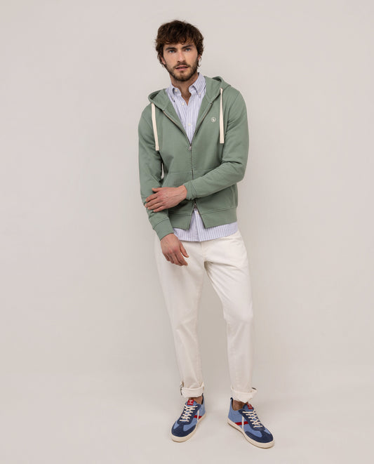 Sudadera Cremallera Verde