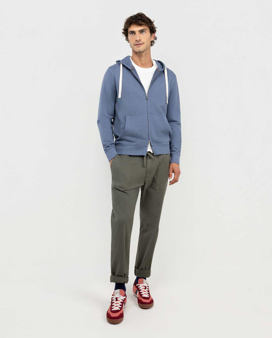 Sudadera Zipper Petróleo