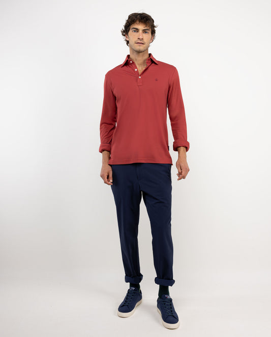 Polo Sepiia Manga Larga Rojo