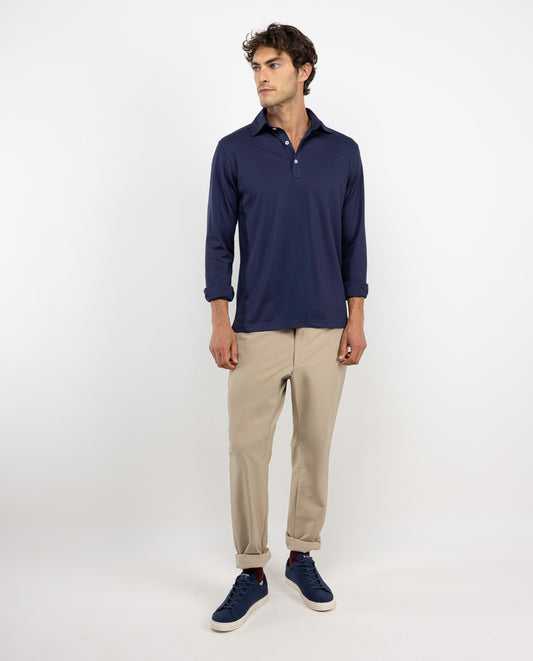 Polo Sepiia Manga Larga Marino