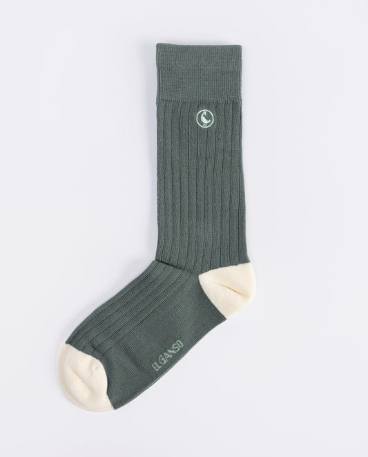 Calcetín Algodón Canalé Kaki