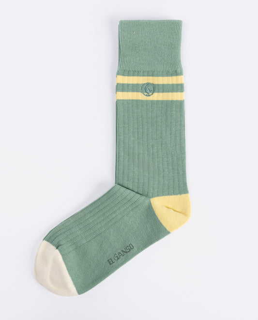 Calcetín Algodón Canalé Universitario Verde