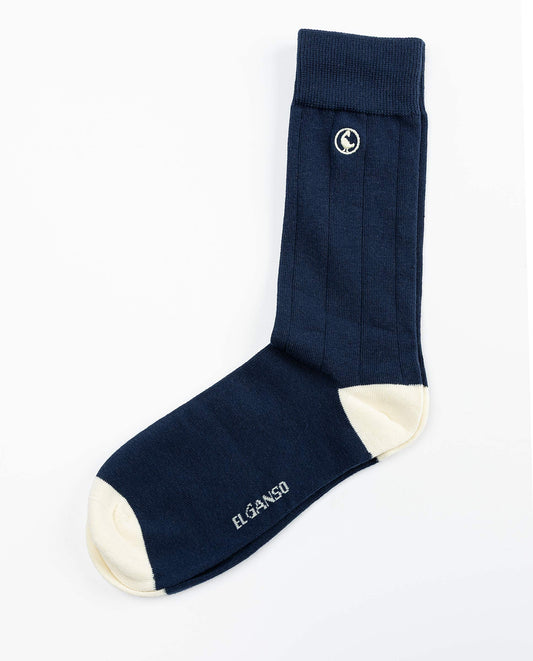 Calcetín Algodón Canalé Marino