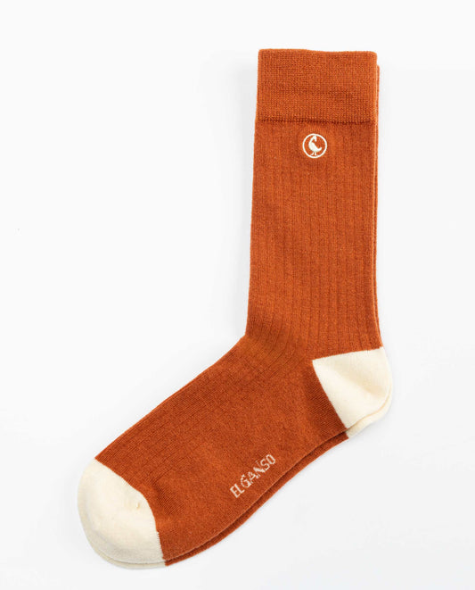 Calcetín Naranja Lana Canalé