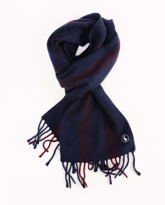 Bufanda Lana Paneles Marino