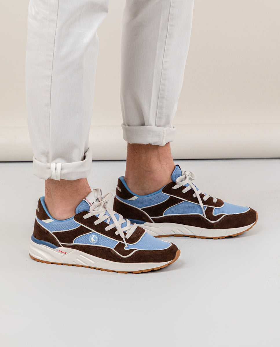El Ganso Zapatilla El Ganso Flex Marron Azul para hombre. El Ganso MX