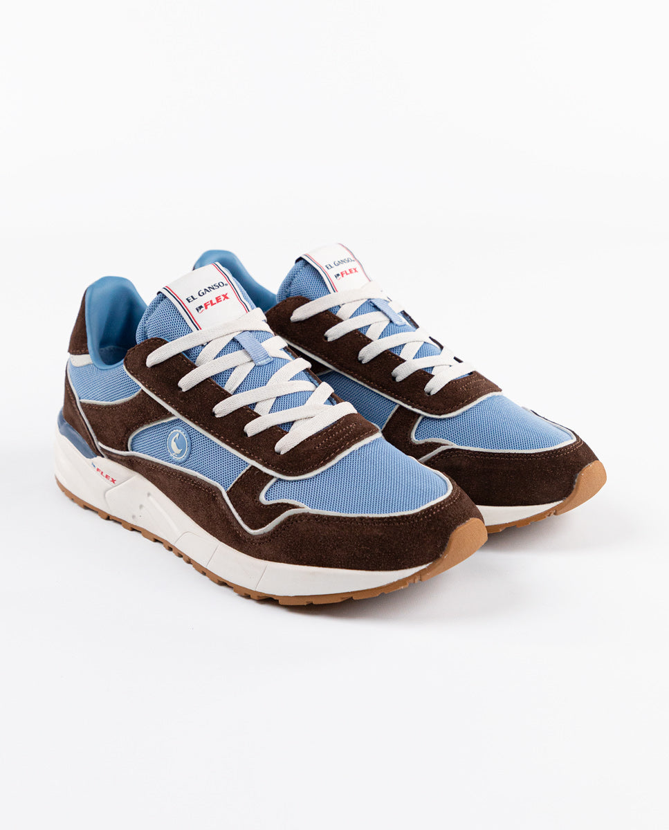 El Ganso Zapatilla El Ganso Flex Marron Azul para hombre. 42 53392B Marron