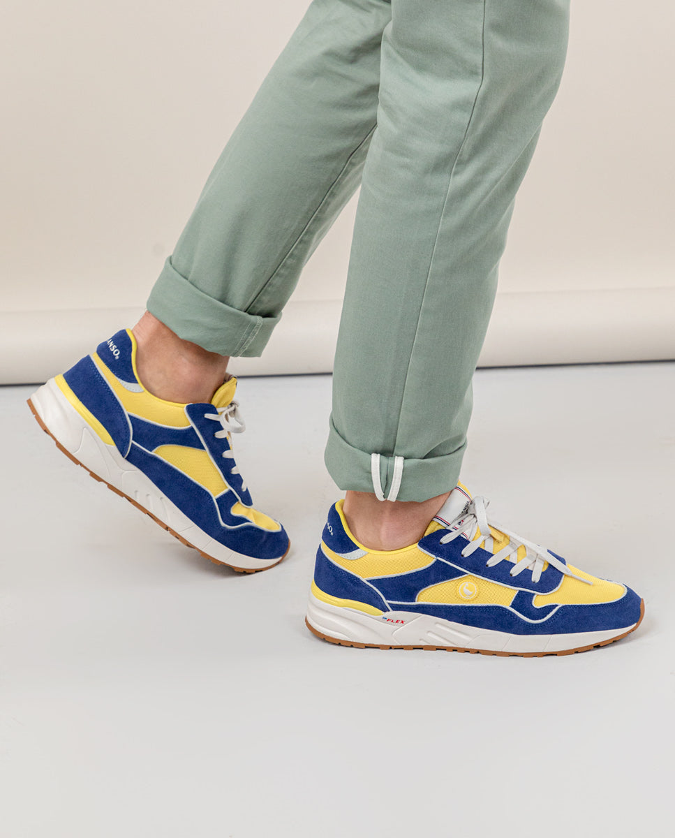 El Ganso Zapatilla El Ganso Flex Azul Amarillo para hombre. El Ganso MX